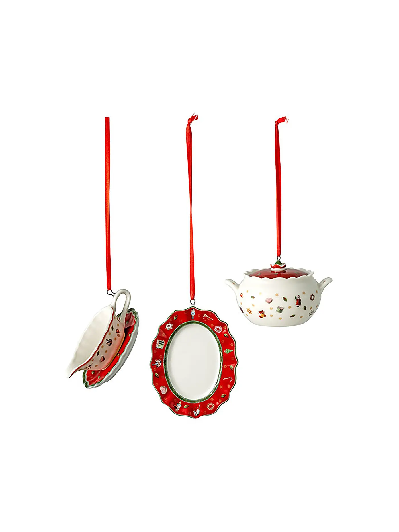 VILLEROY & BOCH | Weihnachtsschmuck Toy's Delight - Ornamente Servierteile 3tlg | 